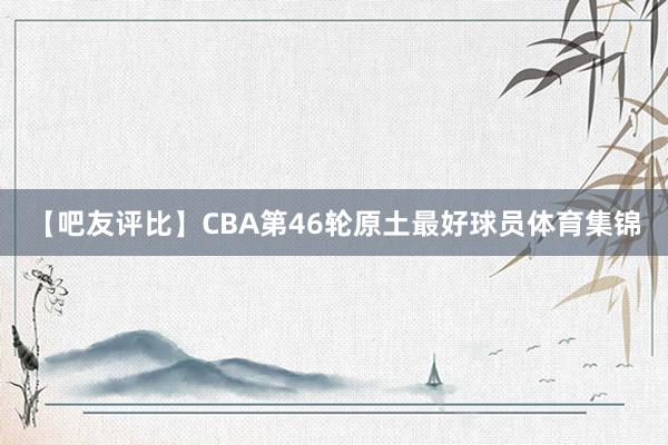 【吧友评比】CBA第46轮原土最好球员体育集锦
