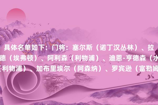具体名单如下：门将：塞尔斯（诺丁汉丛林）、拉亚（阿森纳）、皮克福德（埃弗顿）、阿利森（利物浦）、迪恩-亨德森（水晶宫）后卫：范迪克（利物浦）、加布里埃尔（阿森纳）、罗宾逊（富勒姆）、米伦科维奇（诺丁汉丛林）、萨利巴（阿森纳）、穆里略（诺丁汉丛林）、阿诺德（利物浦）、科纳特（利物浦）、科尔克兹（伯恩茅斯）、埃纳（诺丁汉丛林）中场：帕尔默（切尔西）、赫拉芬贝赫（利物浦）、库尼亚（狼队）、达姆斯高（布伦特福德）、凯塞多（切尔西）、吉布斯-怀特（诺丁汉丛林）、赖斯（阿森纳）、蒂莱曼斯（维拉）、克鲁伊维特（伯恩茅斯）、伊沃比（富勒姆）、B费（曼联）、吉马良斯（纽卡）、麦卡利斯特（利物浦）、摩根-罗杰斯（维拉）、伊兰加（诺丁汉丛林）先锋：萨拉赫（利物浦）、伊萨克（纽卡）、克里斯-伍德（诺丁汉丛林）、哈兰德（曼城）、姆贝莫（布伦特福德）、萨卡（阿森纳）、沃特金斯（维拉）、马特塔（水晶宫）、孙兴慜（热刺）、维萨（布伦特福德）    体育最新信息