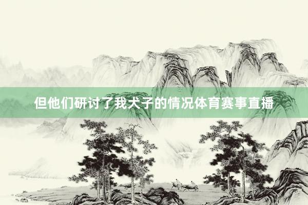 但他们研讨了我犬子的情况体育赛事直播