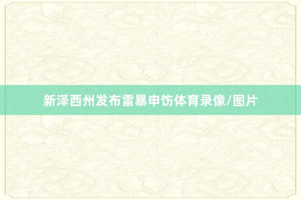 新泽西州发布雷暴申饬体育录像/图片