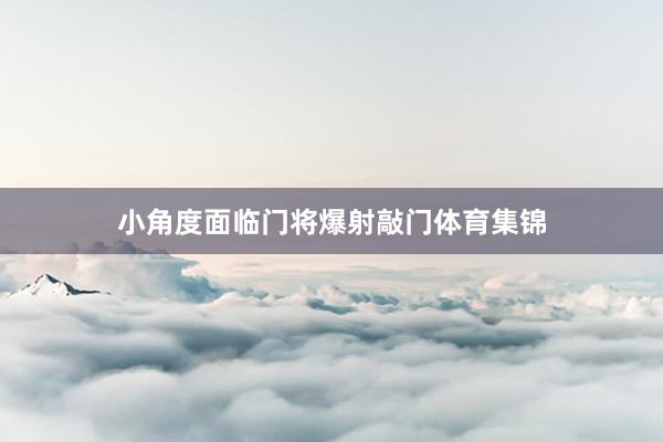 小角度面临门将爆射敲门体育集锦