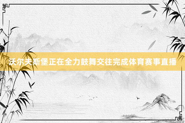 沃尔夫斯堡正在全力鼓舞交往完成体育赛事直播