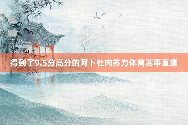 得到了9.5分高分的阿卜杜肉苏力体育赛事直播