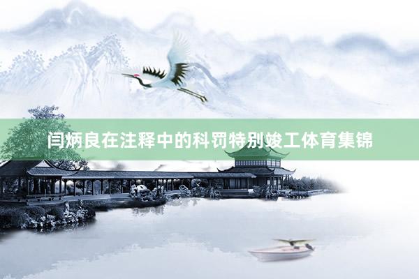 闫炳良在注释中的科罚特别竣工体育集锦