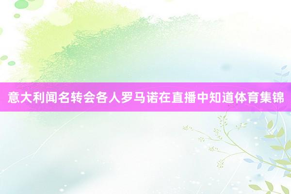 意大利闻名转会各人罗马诺在直播中知道体育集锦