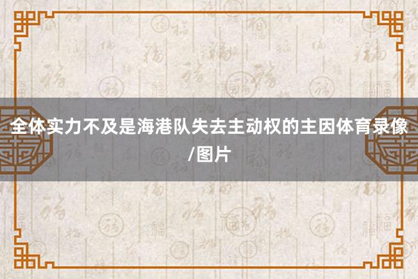 全体实力不及是海港队失去主动权的主因体育录像/图片