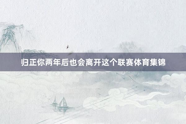 归正你两年后也会离开这个联赛体育集锦
