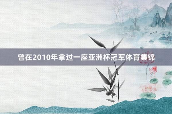 曾在2010年拿过一座亚洲杯冠军体育集锦