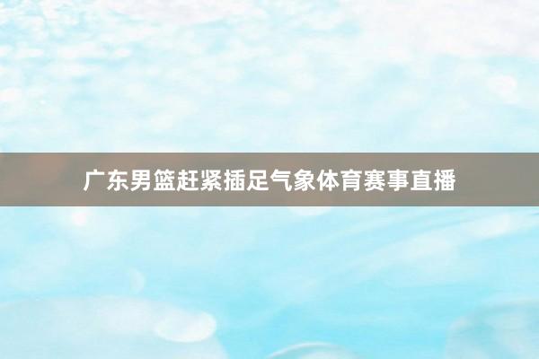 广东男篮赶紧插足气象体育赛事直播