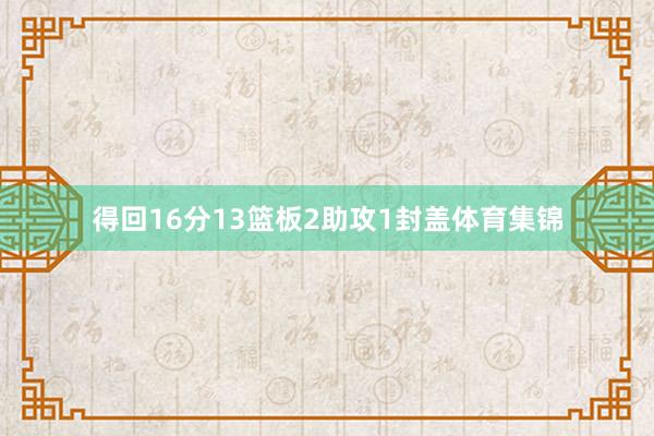 得回16分13篮板2助攻1封盖体育集锦