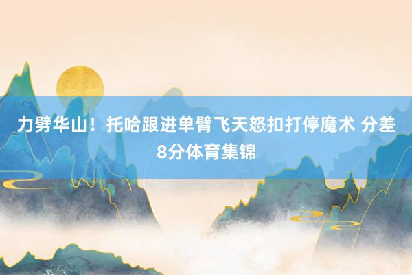 力劈华山！托哈跟进单臂飞天怒扣打停魔术 分差8分体育集锦