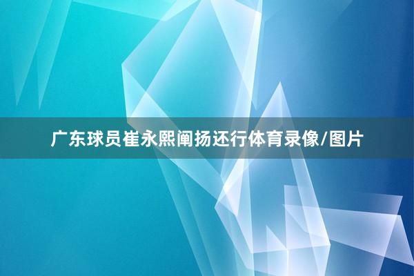 广东球员崔永熙阐扬还行体育录像/图片