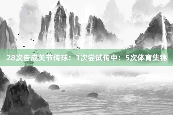 28次告成关节传球：1次尝试传中：5次体育集锦